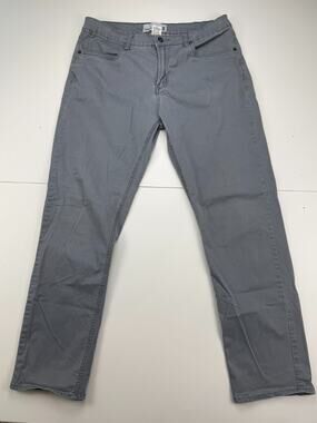 Paper Denim & Cloth Mens Pants Size 36x32 Gray Stretch Five Pocket Slim Straight